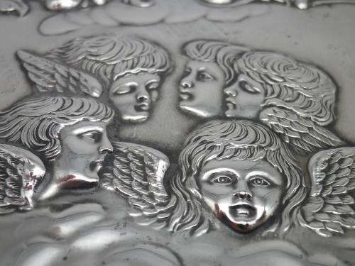 Reynolds Angels Antique Hallmarked Silver Purse Aide Memoire Birmingham 1905 Henry Matthews