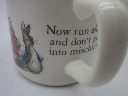 PETER RABBIT MUG! Wedgwood,  ETRURIA & BARLASTON, ENGLAND
