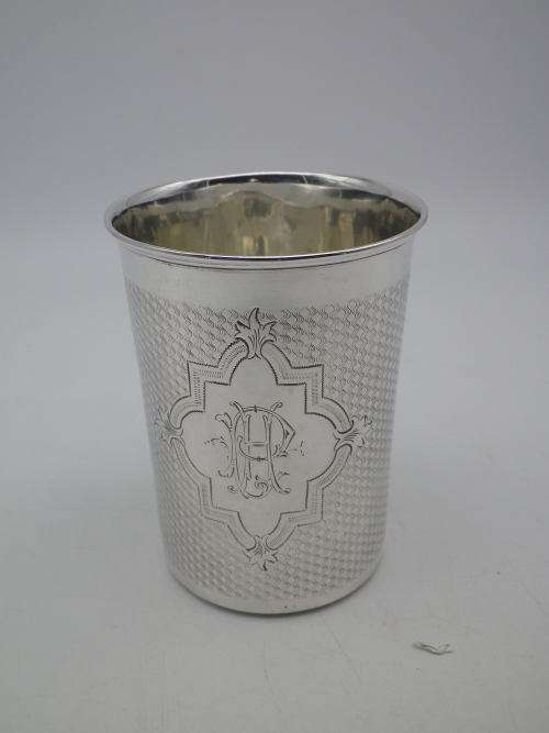 Hallmarked Silver Cup. AUSTRIAN or Austro Hungarian.  Fine Quality 74 grms.  8.5 cm tall