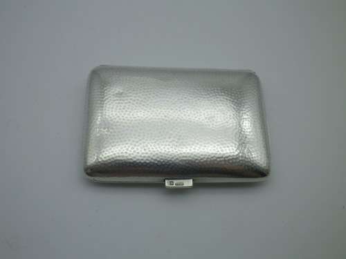 Vintage Hallmarked 830 Silver Cheroot case with gilt interior... 43grm. 8.5 x 5.5cm