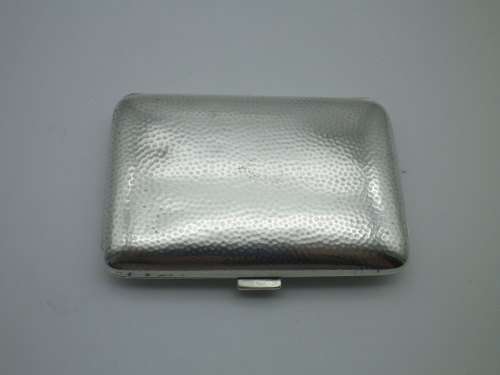 Vintage Hallmarked 830 Silver Cheroot case with gilt interior... 43grm. 8.5 x 5.5cm