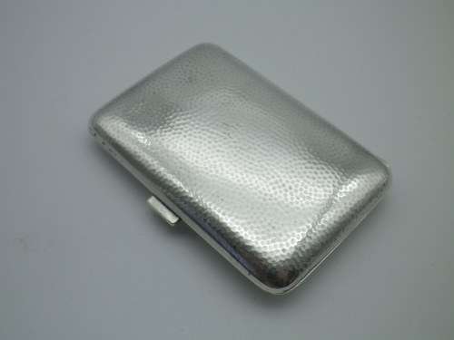 Vintage Hallmarked 830 Silver Cheroot case with gilt interior... 43grm. 8.5 x 5.5cm