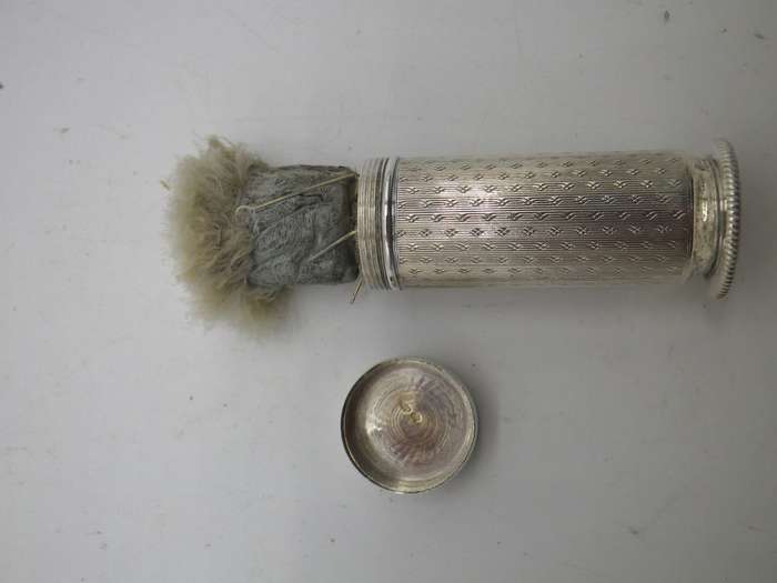 RARE Art Deco Hallmarked Sterling Silver Travelling Telescopic Powder Puff!!! George Stockwell