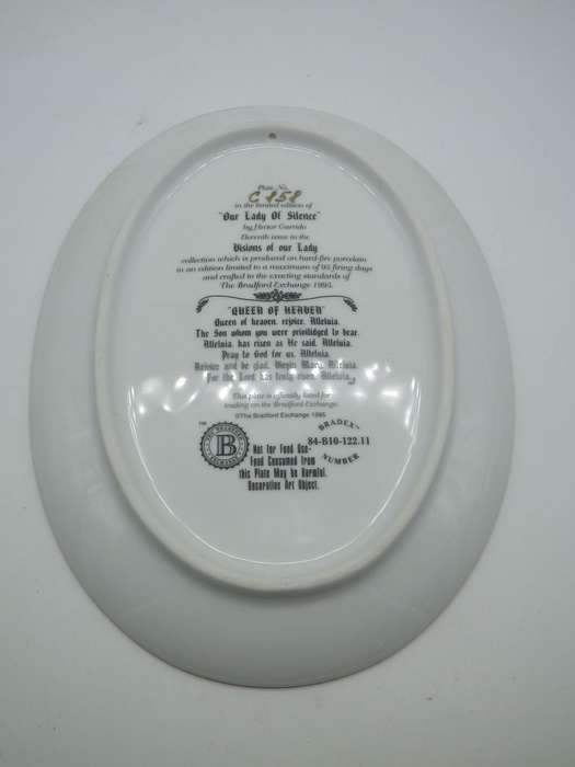 OUR LADY OF SILENCE  DISPLAY PLATE. VISIONS OF MARY series. Hector Garrido BRADFORD EXCHANGE