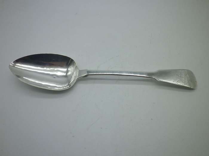 GEORGE III EXETER 1817 Large Sterling Silver Serving Spoon. Emmanuel Levy 22.5cm 60 g