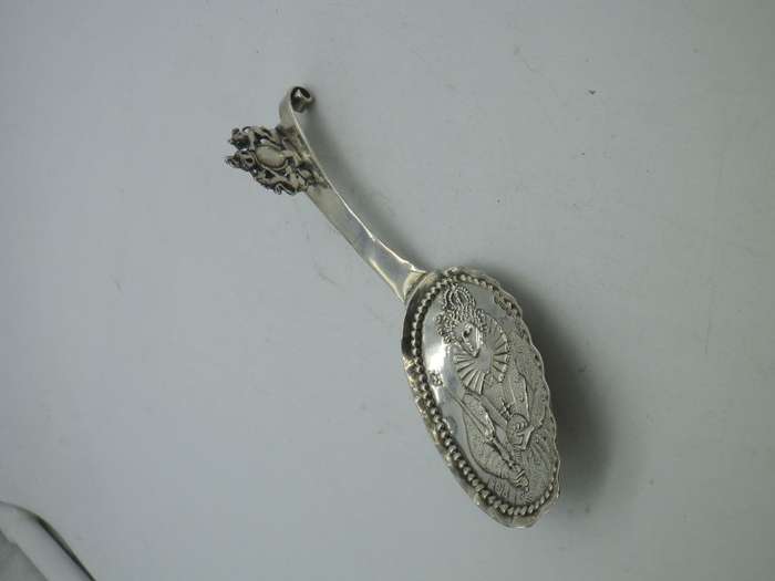 GERMAN 925 SILVER CADDY SPOON HANAU BY NERESHEIMER IMPORT MARKS LONDON 1910 BERTHOLD MULLER