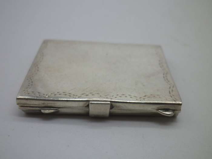 Miniature Silver Travelling Double PHOTO FRAME Hallmarked B/ham c1991 3.7x 3cm 12.6 g