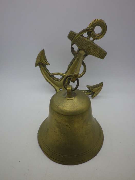Brass Nautical Theme wall mounted Bell. Clanger present & works well