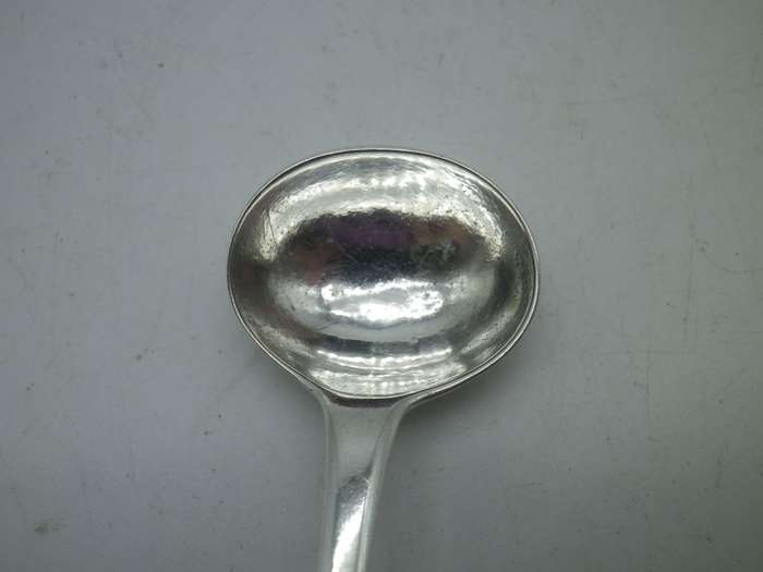 GEORGE III London 1801 silver salt or condiment spoon Makers William Eley I & William Fearn 10cm 11g