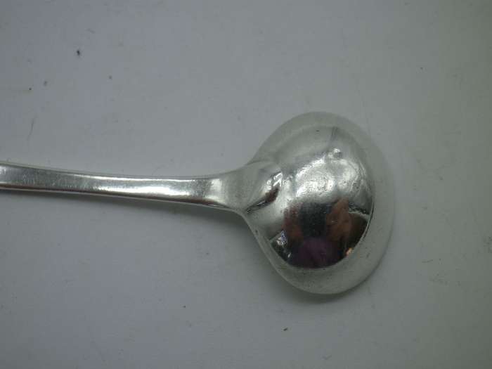 GEORGE III London 1801 silver salt or condiment spoon Makers William Eley I & William Fearn 10cm 11g