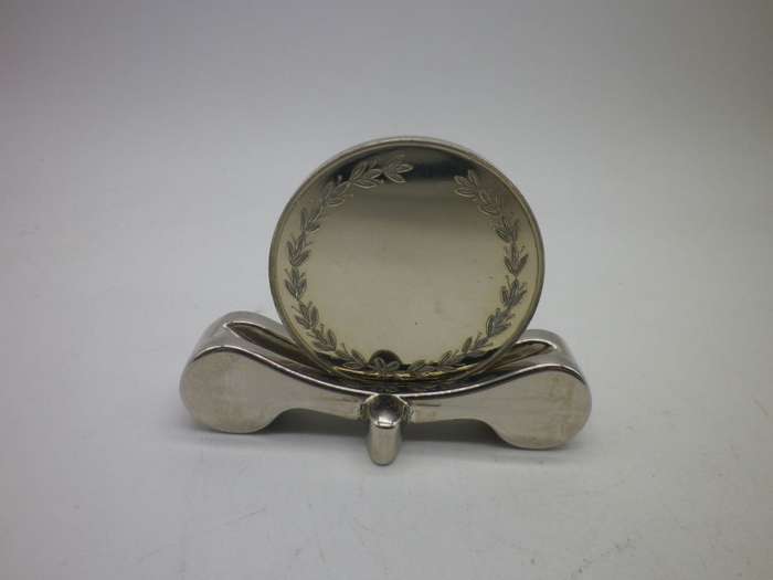 Silver Plated Soccer Trophy MEDAL. With stand. Space for engraving. Boxed Unusual