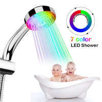 LED Shower Head Romantic Automatic Colorful LED Hanging Shower Head for Bathroom With Free Delivery