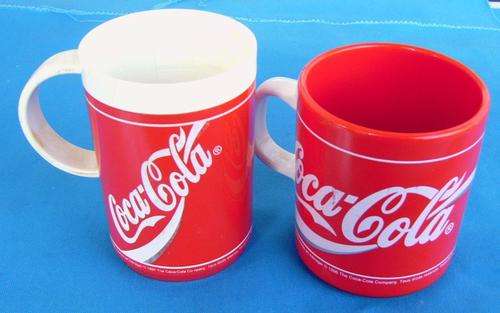 2 Coca Cola Plastic coffee Mugs (KB/25)
