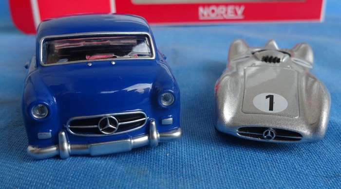 Norev Mercedes Benz Transporter Das Blaue Wunder and 300 SL (T/15)