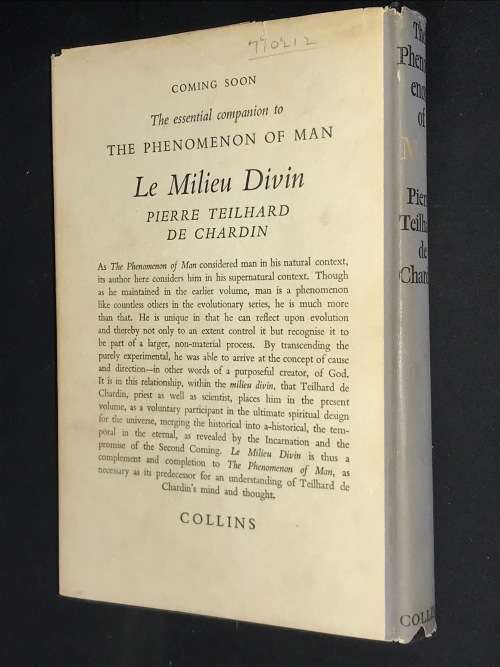 THE PHENOMENON OF MAN BY PIERRE TEILHARD DE CHARDIN