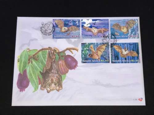 2001 BATS OF SOUTH AFRICA FDC 7.19 ODENDALSRUS
