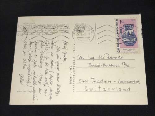 VINTAGE POSTCARD OF BOSKOVICE CZECHOSLOVAKIA