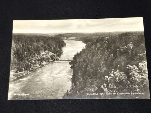VINTAGE POSTCARD TROLLHATTAN SWEDEN