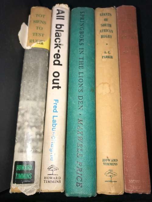 VINTAGE RUGBY BOOKS X 5