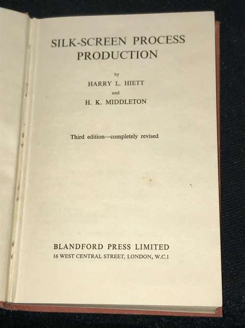 SILK SCREEN PROCESS PRODUCTION 1950`S