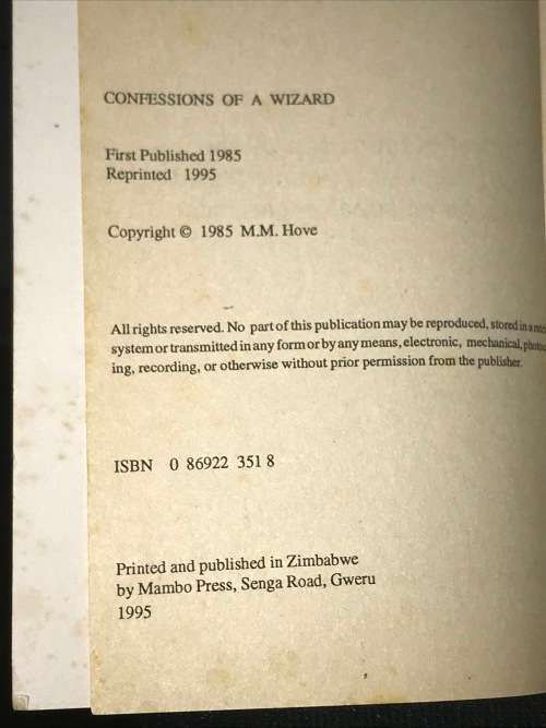 CONFESSIONS OF A WIZARD A CRITICAL EXAMINATION OF THE BELIEF SYSTEM OF PEOPLE BY M.M. HOVE