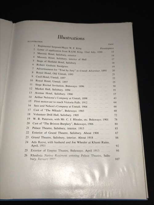 A HISTORY OF RHODESIAN ENTERTAINMENT 1890-1930 BY C.T.C. TAYLOR