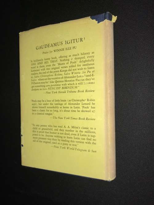 A LATIN VERSION OF A.A. MILNE`S WINNIE THE POOH TRANSLATED BY ALEXANDER LENARD