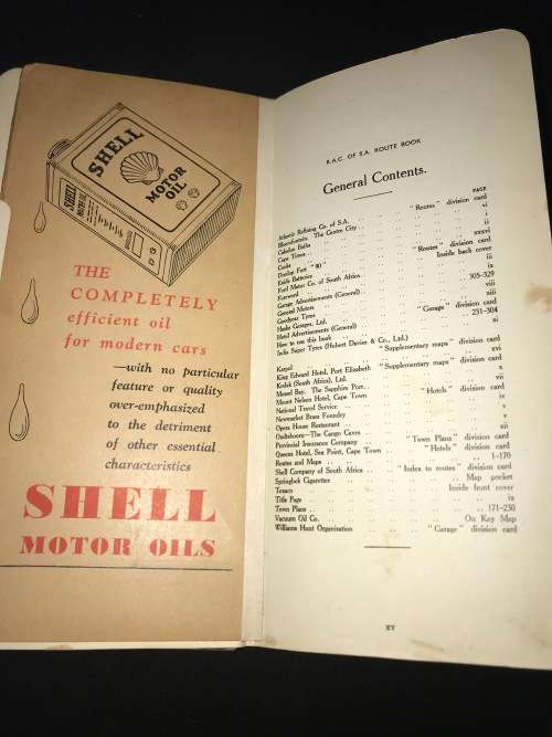 ROYAL AUTOMOBILE CLUB OF SOUTH AFRICA ROUTE BOOK EIGHTH EDITION 1936