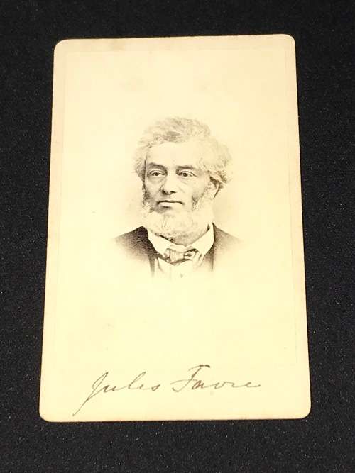 1860's ORIGINAL CARTE DE VISTE PHOTOGRAPH OF JULES FAVRE