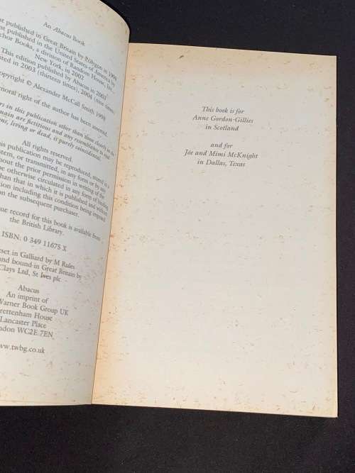 THE NO.1 LADIES` DETECTIVE AGENCY BY ALEANDER MCCALL SMITH SIGNED