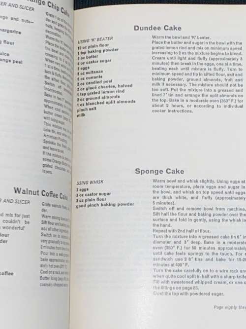 ALL ABOUT YOUR KENWOOD CHEF AND RECIPES MODEL 701 A
