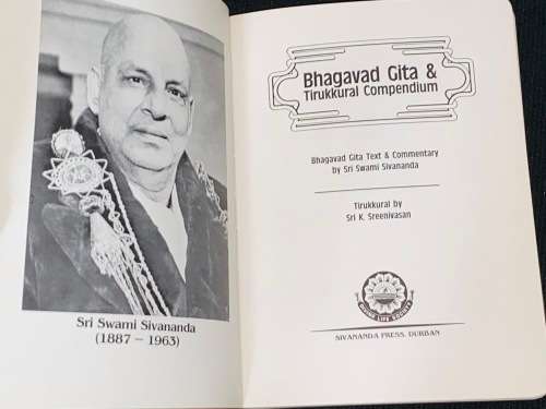 BHAGAVAD GITA & TIRUKKURAL COMPENDIUM - DIVINE LIFE SOCIETY OF S.A.