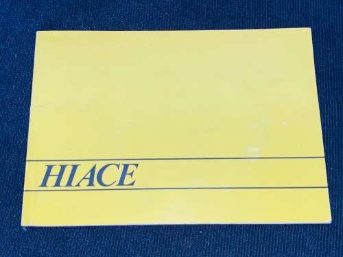 HIACE OWNER`S VINTAGE BOOKLET
