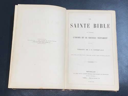 LA SAINTE BIBLE QUI CONTIENT L`ANCIEN ET LE NOUVEAU TESTAMENT 1871