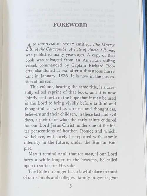 THE MATYR OF THE CATACOMBS A TALE OF ANCIENT ROME
