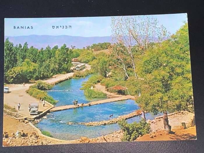 VINTAGE BANIAS RIVER ISRAEL POSTCARD