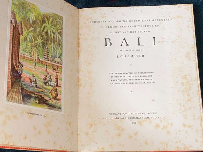1933 COLLECTABLE DROSTE`S CACAO EN CHOCOLADEFABRIEKEN BALI CARD BOOK