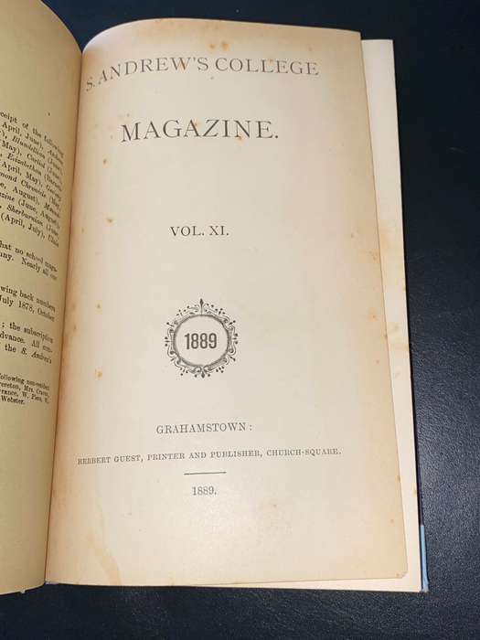 ST ANDREW`S COLLEGE MAGAZINE 1889-1892