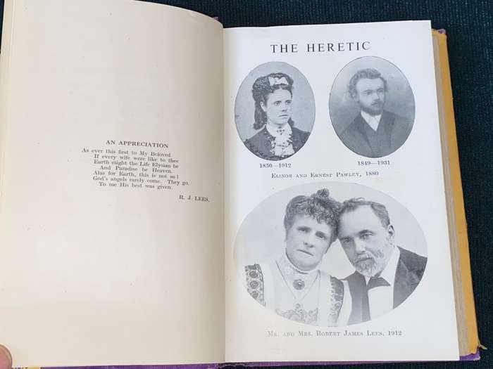 THE HERETIC BY ROBERT JAMES LEES INSCRIBED BY AUTHORS DAUGHTER