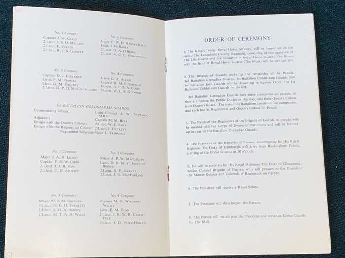 REVIEW OF HOUSEHOLD TROOPS BY THE PRESIDENT OF THE FRENCH REPUBLIC ON HORSE GUARDS PARADE 1960