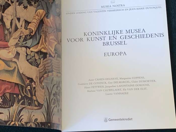 KONINKLIJKE MUSEA VOOR KUNST EN GESCHIEDENIS BRUSSEL 1989