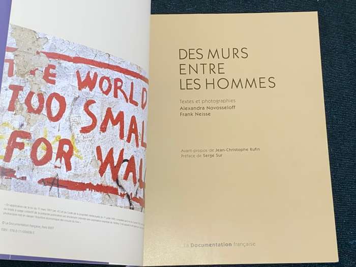 DES MURS ENTRE LES HOMMES ALEXANDRA NOVOSSELOFF ET FRANK NEISSE