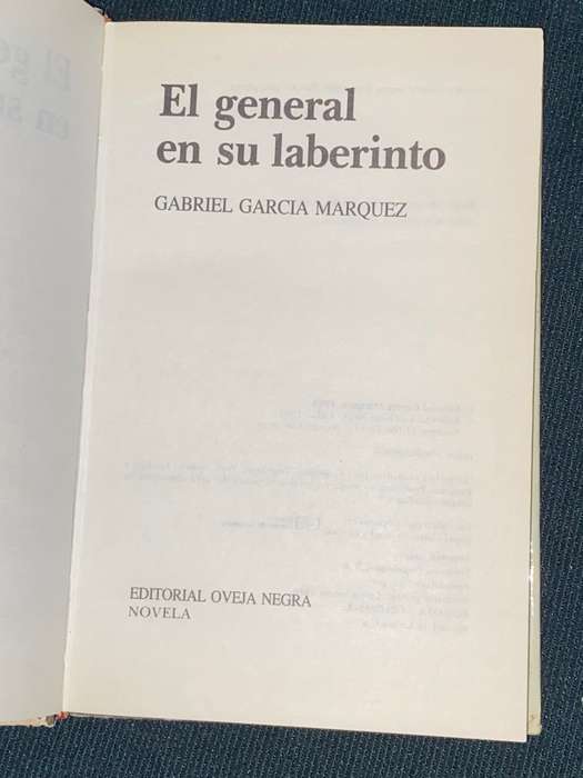 EL GENERAL EN SU LABERINTO NOVELA GABRIEL GARCIA MARQUEZ