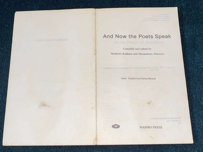 "And Now the Poets Speak: Poems Inspired by the Struggle for Zimbabwe"