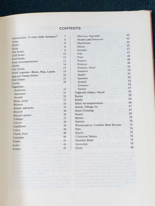 A SOUTH AFRICAN VEGETARIAN COOK BOOK BY TILDA CAHILL