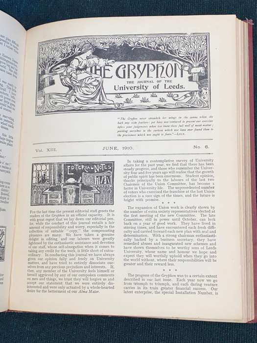 THE GRYPHON THE JOURNAL OF THE UNIVERSITY OF LEEDS 1909 - 1911