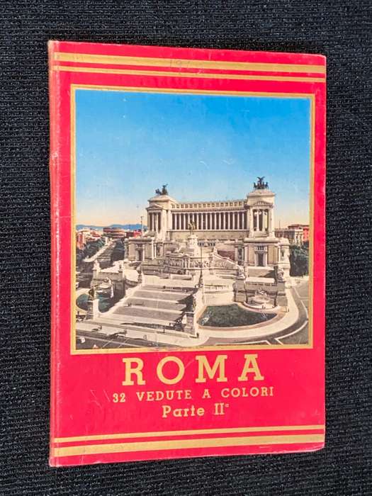 VINTAGE FOLD OUT OF ROMA 32 COLOURISED PHOTOS OF ROME