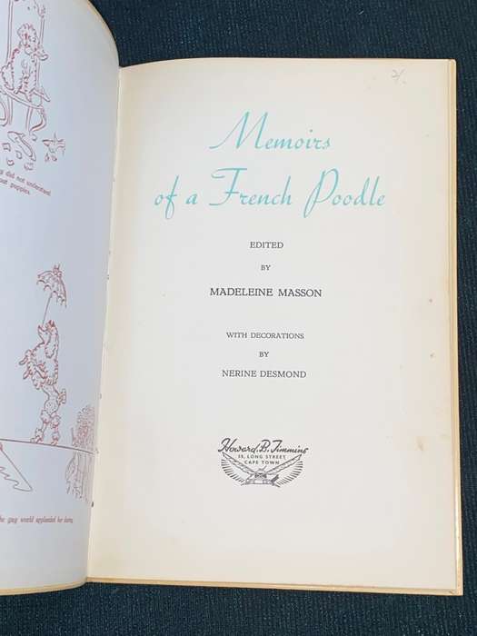 MEMOIRS OF A FRENCH POODLE EDITED BY MADELEINE MASSON