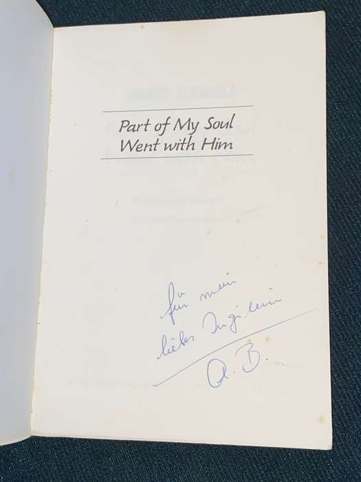 WINNIE MANDELA PART OF MY SOUL WENT WITH HIM INSCRIBED BY ANNE BENJAMIN