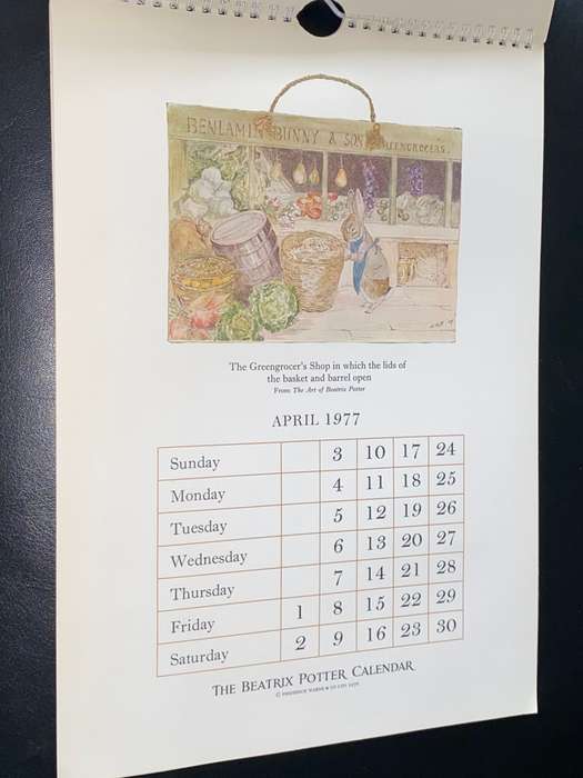 THE BEATRIX POTTER CALENDER 1977